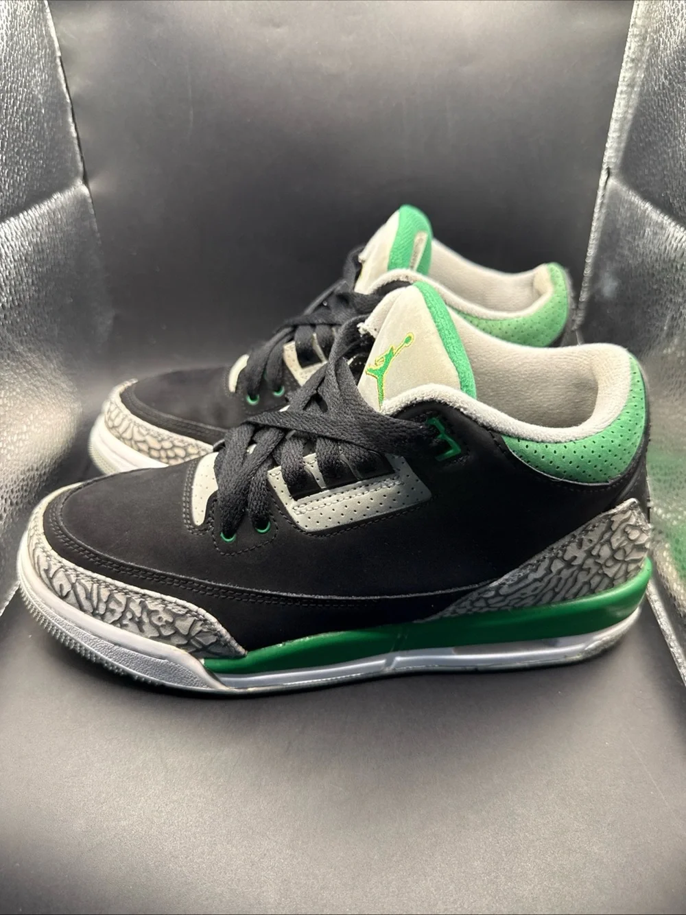 Size 7 (GS) - Jordan 3 Retro Mid Pine Green, 398614-030, Clean, No Box, Good